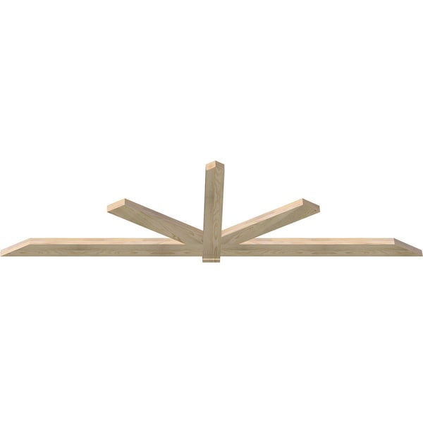 Ekena Millwork Kennewick Rough Sawn Timber Gable Bracket, Douglas Fir, 96"W x 28"H x 2"D x 4"F, 7/12 Pitch GBW096X28X0204KEN00RDF - main